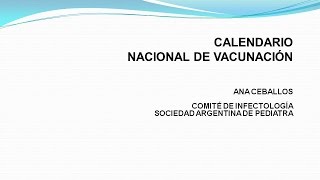 Dra Ceballos  Calendario Nacional de vacunación [upl. by Carmelle]