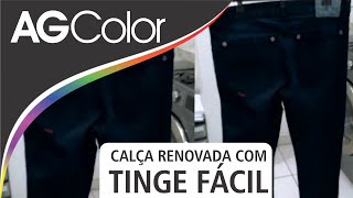 TINGE FÁCIL  TINGINDO CALÇA COM AZUL ROYAL 30 E PRETO 60 [upl. by Ocker]