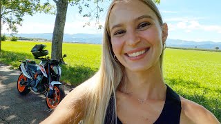 My thoughts about the KTM DUKE 890 R  Riding in beautiful Austria  Dominika Rides [upl. by Bethesda]