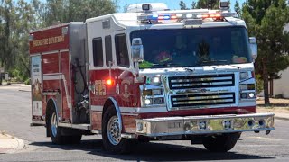 Engine 925 amp Battalion Chief 3 Responding Phoenix Fire Dept [upl. by Nosaes]