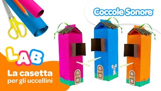 Costruiamo la Casetta Per gli Uccellini 🐣 con la Scatola del Latte  Coccole Lab [upl. by Nabatse]