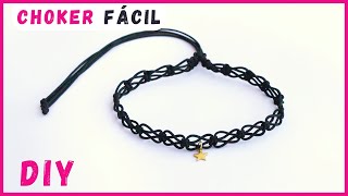 💜 Como hacer collar choker de hilo en macramé  Choker fácil y bonito 😍 [upl. by Kyred795]