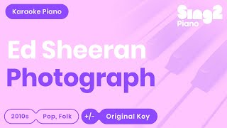 Photograph Karaoke  Ed Sheeran Karaoke Piano [upl. by Serra]