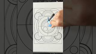 Simple mandala outline  Step by step mandala art  Fullpage mandala shorts trending [upl. by Vardon]