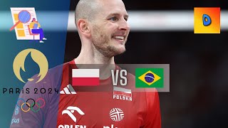 Siatkówka Polska vs Brazylia 32 Igrzyska Olimpijskie Paryż 2024 [upl. by Ijan]