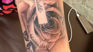 Rose tattoo after map out [upl. by Ialokin]