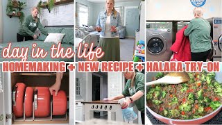 DAY IN THE LIFE  HOMEMAKING  NEW RECIPE  HALARA TRYON HAUL [upl. by Sahc]