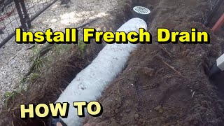 Install EZ Flow  Dig Through Tree Roots to Install French Drain for DIY  TAMPA FL [upl. by Euphemie544]