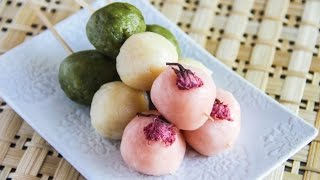 Hanami Dango Recipe  Japanese Cooking 101 [upl. by Odey]