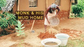 A Monk’s Cow Dung plastered Mud Home made in 2 months with recipe [upl. by Annua]