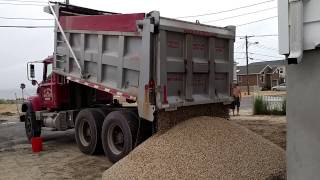 20 tons of stone delivered by dump truck [upl. by Cowen]