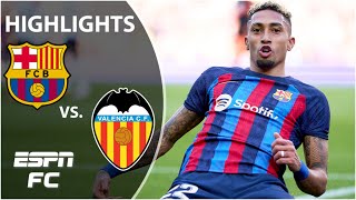 🚨 CONTROVERSIAL DECISION 🚨 Barcelona vs Valencia  LaLiga Highlights  ESPN FC [upl. by Atteinotna]