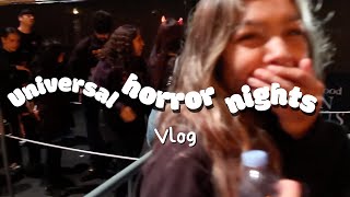 I WENT TO UNIVERSAL HORROR NIGHTS  Vlog [upl. by Lamraj347]