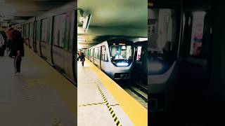 🚇 FUTURISTIC TRAIN ARRIVING AT BERRIUQAM METRO STATION – 🇨🇦 MONTREAL CANADA shorts metro train [upl. by Glasgo656]