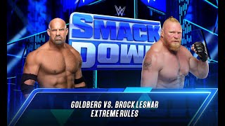 Goldberg vs Brock Lesnar WWE SmackDown Live Match [upl. by Orabelle]