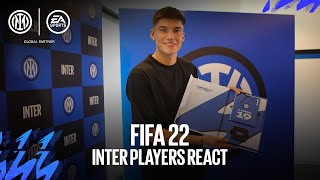 FIFA 22 VIP PACK  INTER PLAYERS REACT 😂🎮🎁⚫🔵 SUB ENG [upl. by Hoxsie]