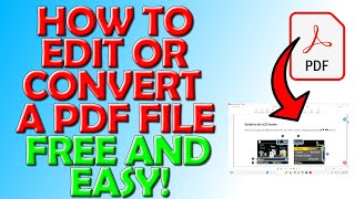 ✅ How To Edit or Convert PDF Files Easily and Free ✅ [upl. by Lacy]