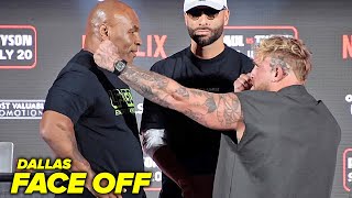 Mike Tyson amp Jake Paul have AGGRESSIVE second FACE OFF after HEATED PRESS CONFERENCE [upl. by Elvira10]