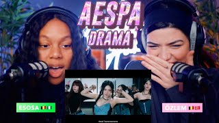 aespa 에스파 Drama MV reaction [upl. by Ynez]