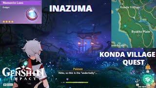 Konda Village and Memento Lens Quest INAZUMA  GENSHIN IMPACT  Guide [upl. by Rooke577]