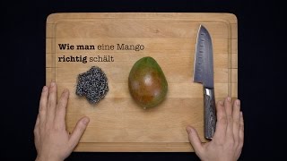 wie man richtig EINE MANGO SCHÄLT Lifehack  Tutorial [upl. by Avron]