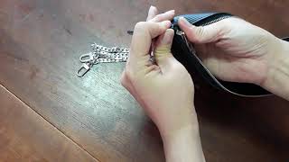 How to turn a LV Neverfull MM or GM Pouch into a cross body bag  wwwkdaustraliacom [upl. by Alded]