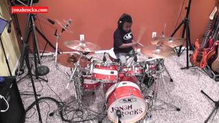 Green Day  Basketcase 7 Year Old Drummer Jonah Rocks [upl. by Letisha]