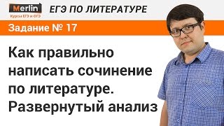 Задание № 17 ЕГЭ по литературе Как правильно написать сочинение по литературе Развернутый анализ [upl. by Arnoldo]