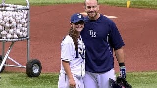 17yearold knuckleballer throws to the Rays [upl. by Llevel]