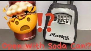 How to Open a Master Lock Box with a Soda Can [upl. by Annala793]