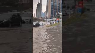 HEAVY FLOOD IN DUBAI ITS RAINING IN DUBAI TAKE CARE EVERYONE trending fyp viral [upl. by Amoihc128]