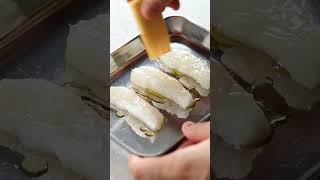 Gravlax cod with basil amp herbs appetizing food kichen chef cooking recipe [upl. by Perlis437]