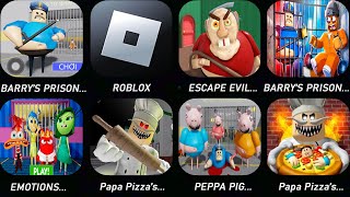 Escape Papa Pizzas PizzeriaRobloxESCAPE EVIL GRANDPAEMOTIONS POLICE FAMILY PRISON RUNPO POLICE [upl. by Nedrud]