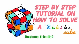 Step by step beginners method tutorial for solving the Rubiks cube  simple and easy method [upl. by Helse523]