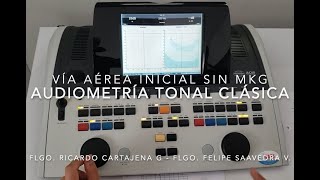 Audiometría procedimiento Vía aérea sin MKG Clínica UCSH [upl. by Gyimah470]