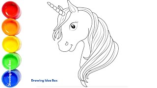 Magical Unicorn Drawing Tutorial 🦄  Fun and Easy for Kids  Unicorn Drawing Ideas Box [upl. by Deron]