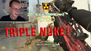 TRIPLE SNIPER NUKE ON NUKETOWN MW2 IW4X PC [upl. by Leahsim]