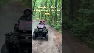 Daughter drives ATV into Dads ATV atv sentit fourwheeler atv4x4 mudding funtime laughitoff [upl. by Rednaskela]