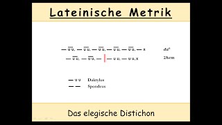 Elegisches Distichon Latein erklärt Hexameter  Pentameter [upl. by Ylremik]