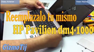 HP Pavilion dm41000 serie Remplazar el Teclado  GizmoTij [upl. by Ansev508]