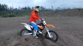 KTM SX250 2Stroke  So much power Raw Sounds [upl. by Arikat]