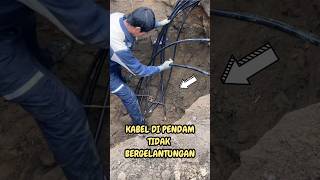 CARA PASANG KABEL LISTRIK DI LUAR NEGERI construction kontruksi listrik trending [upl. by Idieh]