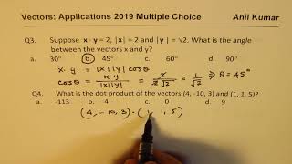 VECTORS Multiple Choice Questions Previous Test Paper MCV4U GRADE 12  EDEXCEL  GCSE [upl. by Nala]