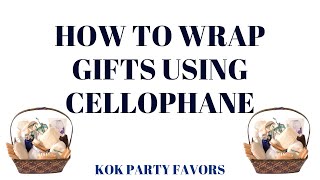 HOW TO WRAP GIFTS USING CELLOPHANE howtowrapagift basketmaking giftbaskets giftbasketideas [upl. by Ahsielat860]