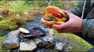 Doğada En Lezzetli BURGER Yapımı The Best Burger Recipe in the Nature [upl. by Nelyaw704]