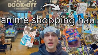 anime shopping haul biggest bookoff nyc paper goods figures manga [upl. by Nus]