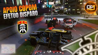 APOIO copom BMW M3 verde efetuo DISPARO GTA RP FIVEM [upl. by Ettedranreb780]