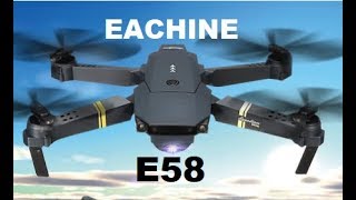 EACHINE E58 SETUP 1ST FLIGHT FPV Quadcopter Wind TEST Wide angle 720P Review [upl. by Ardisj]