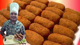 Croquete de carne moída com batata  Chef Taico [upl. by Annerb]