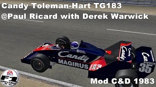 F1C Candy Toleman MotorsportHart TG183 Paul Ricard with Derek Warwick  Mod CampD 1983 [upl. by Goldstein]